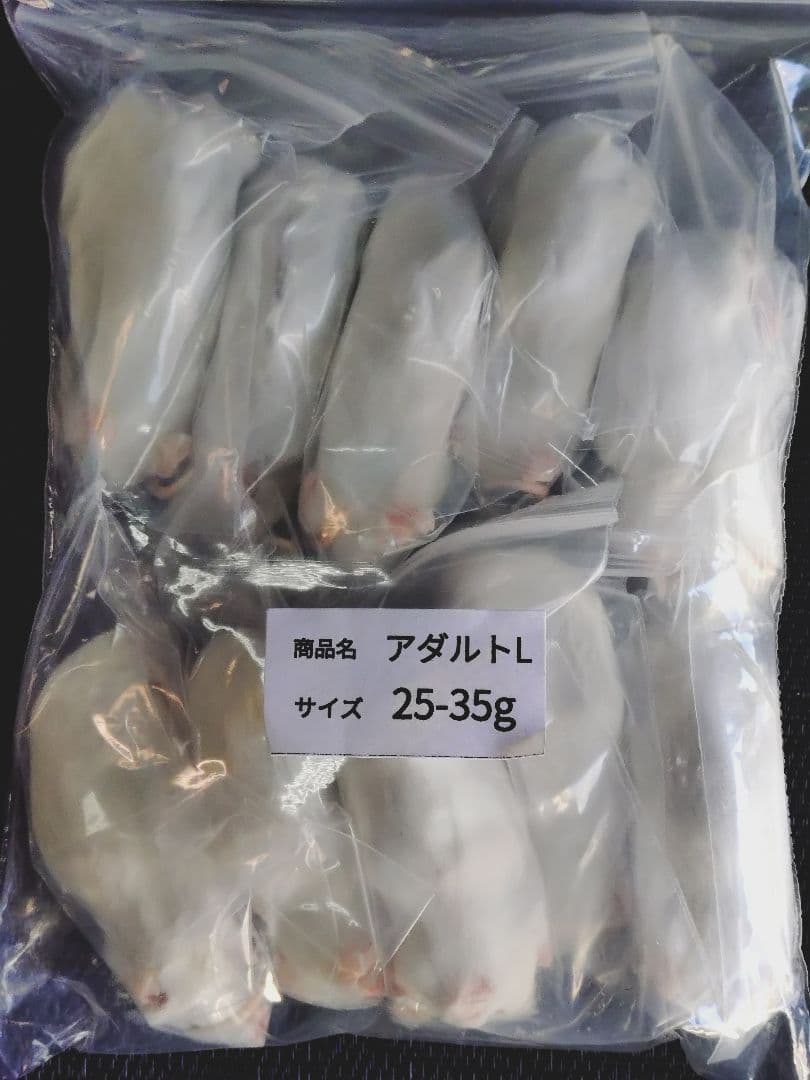 タカポコ送料無料　冷凍マウスアダルトＬ20匹　ピンクＬ50匹