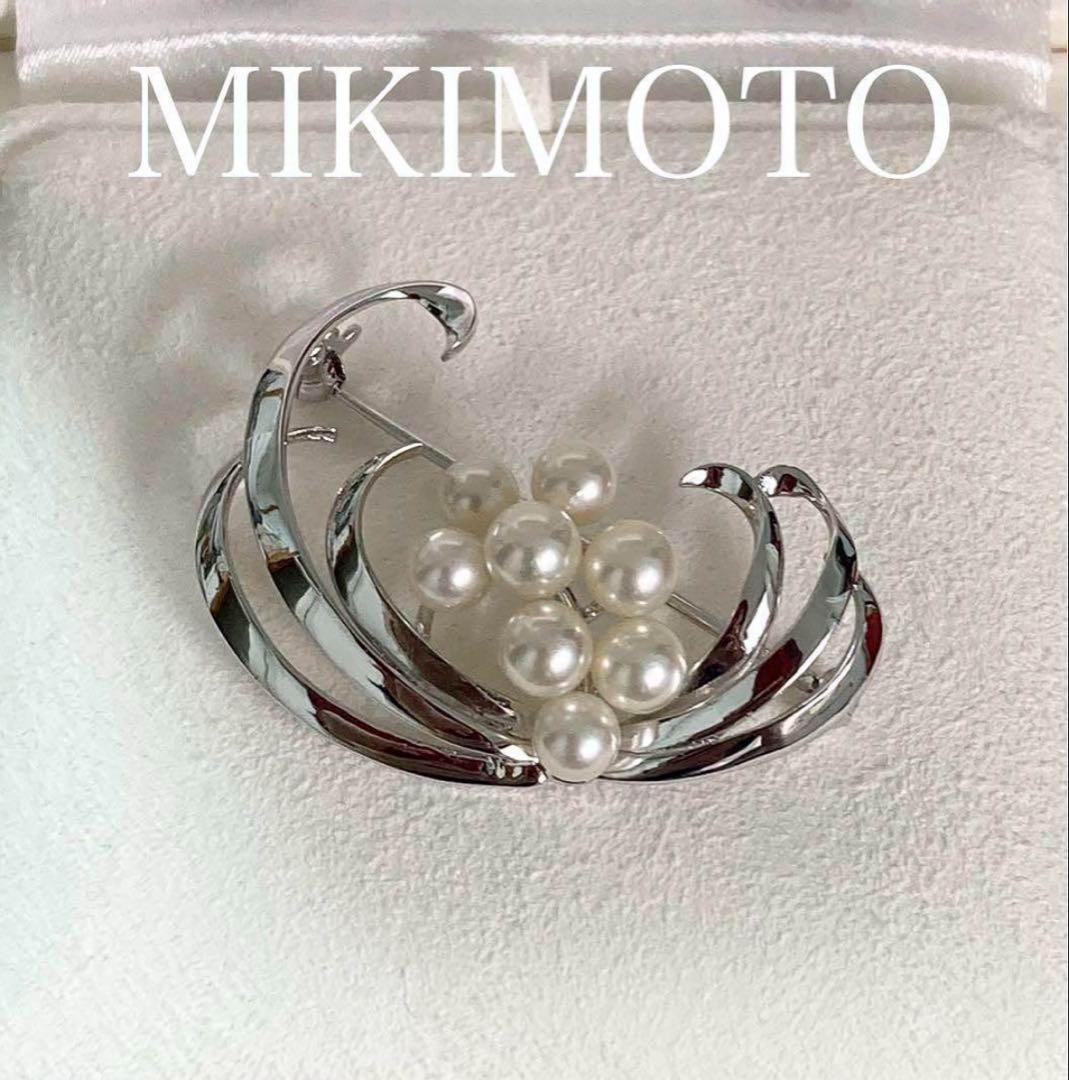 MIKIMOTO シルバー ベビーパールブローチ 8珠