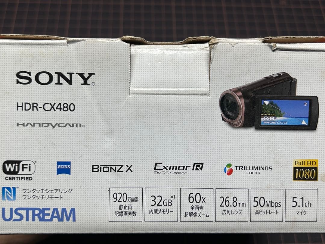 Sony ハンディカム ビデオカメラ HDR-CX480 メモリカード付64GB
