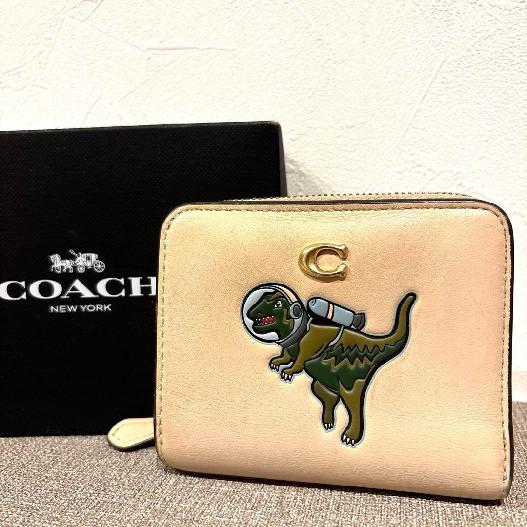 【箱付き】coach 二つ折り財布 レキシー　恐竜