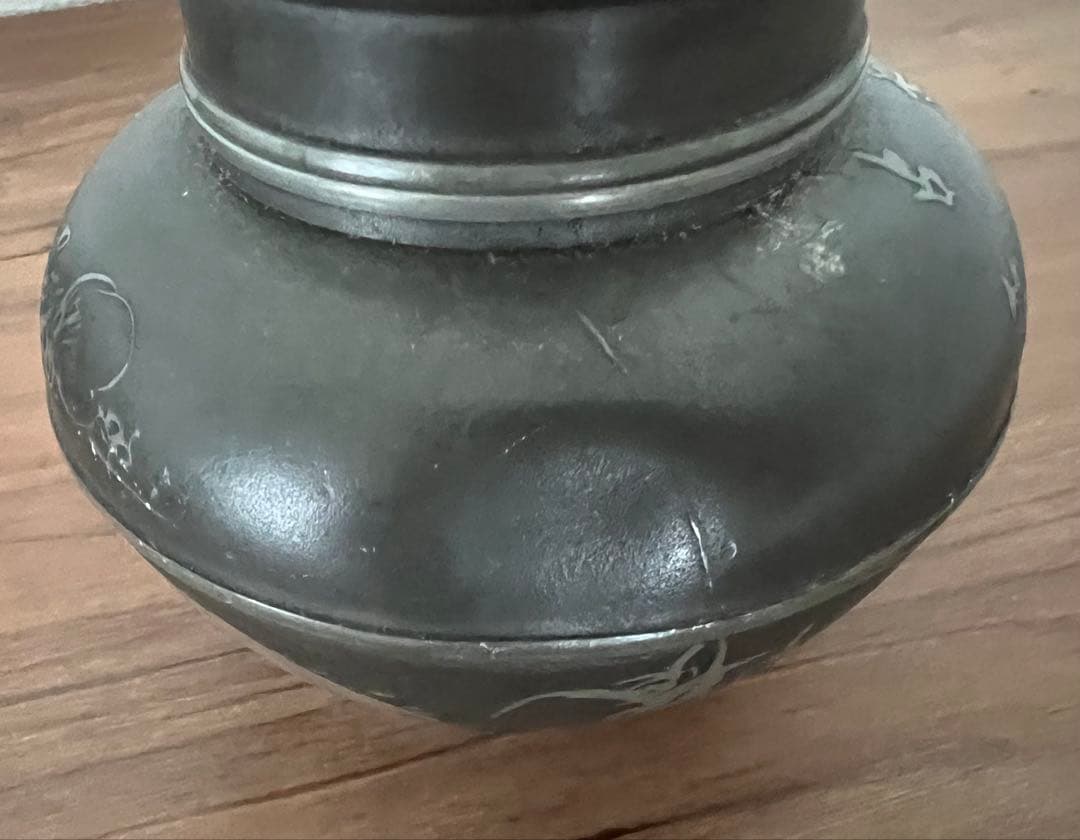 銅製 建水 茶こぼし・錫製茶入 美奈登製/錫茶托 5客セット 煎茶 茶道具