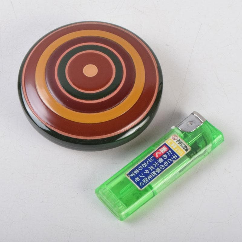 茶道具　中村香鳳作　独楽塗　香合　共箱　V　8566