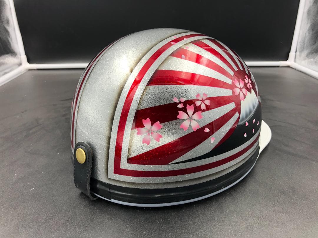 コルク半　カスタム　富士日章　三つボタン　シルバーレッド　ラメ　桜　高級クリヤ