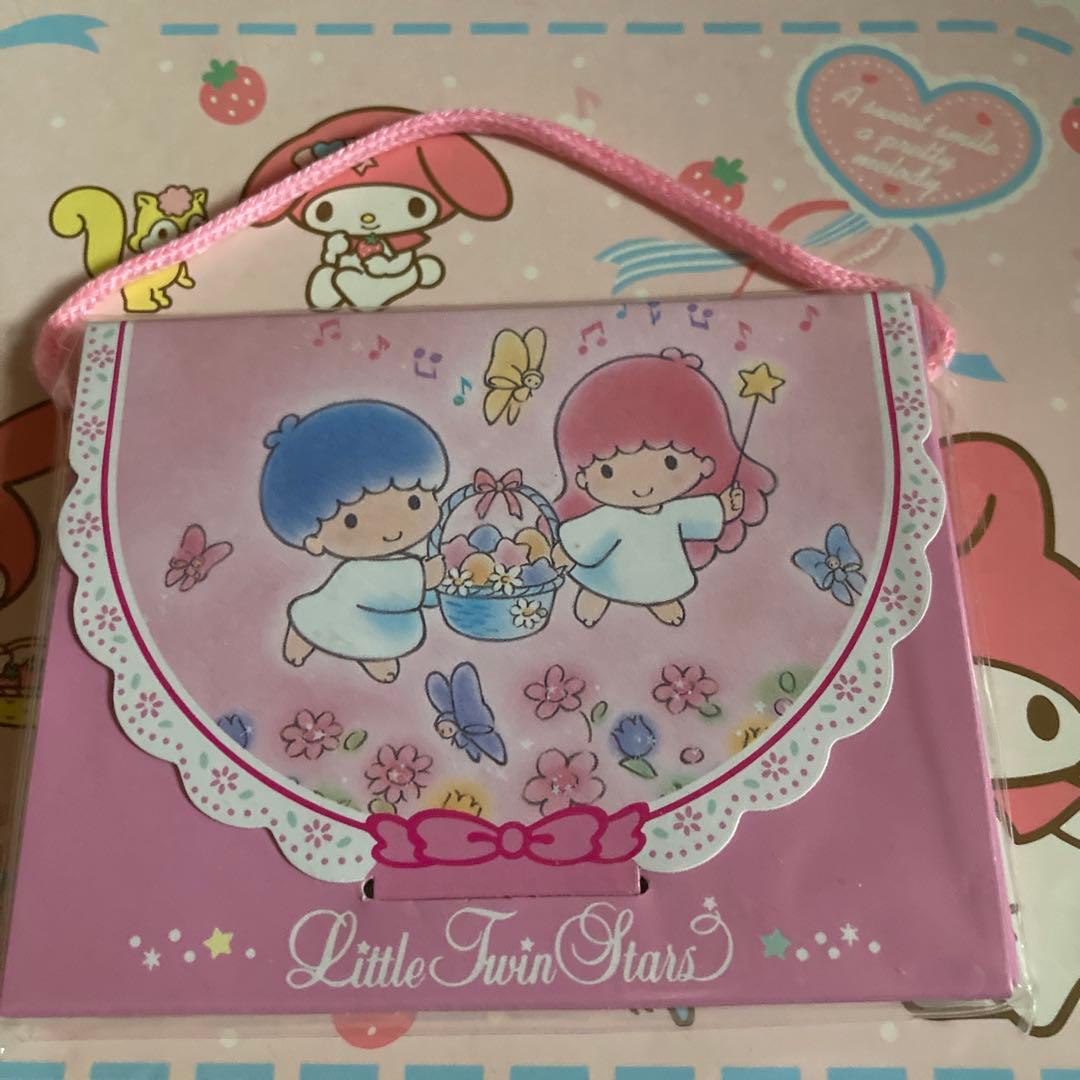 リトルツインスターズ ケース入り　メモ帳 1992 未開封　希少