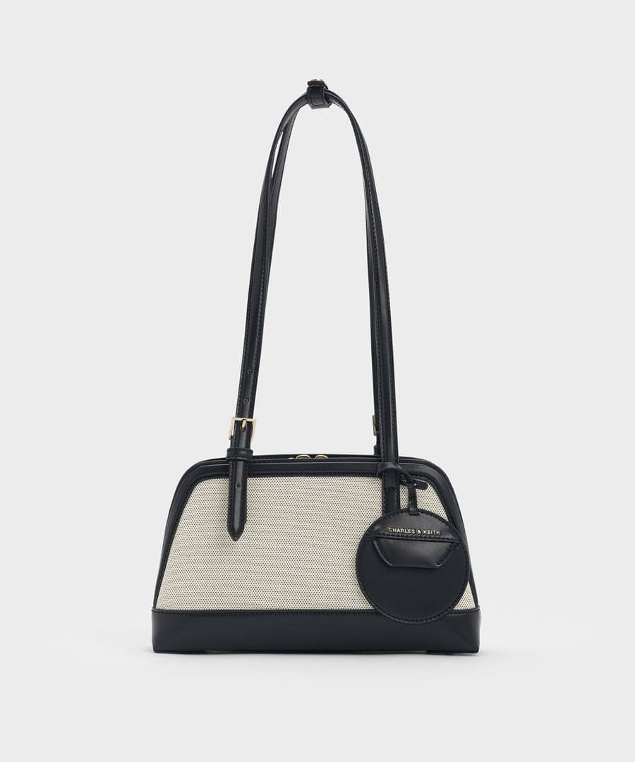 CHARLES & KEITH ハンドバッグ グレー/ブラック