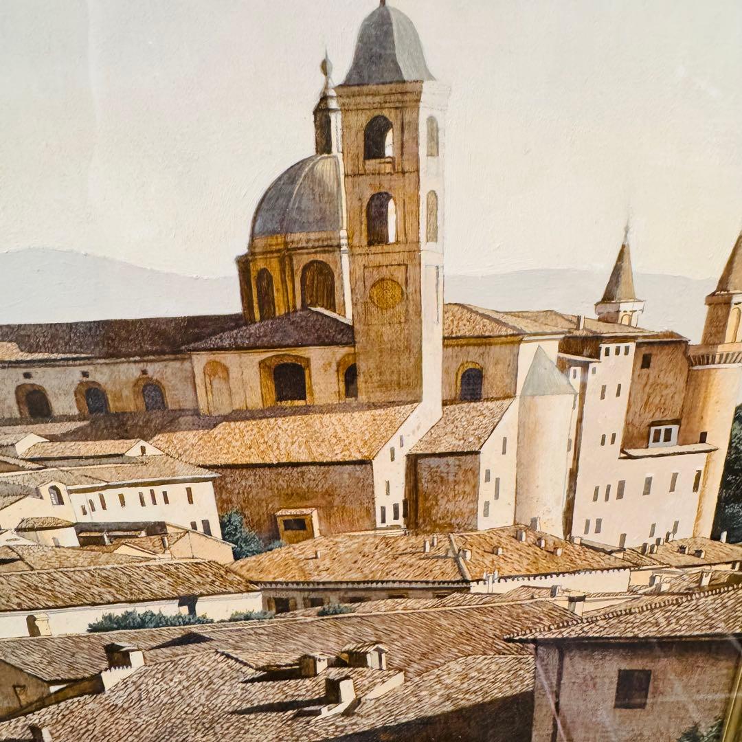 M10号　山本桂右「ウルビーノ」　作家直筆サイン　アート　限定　油絵