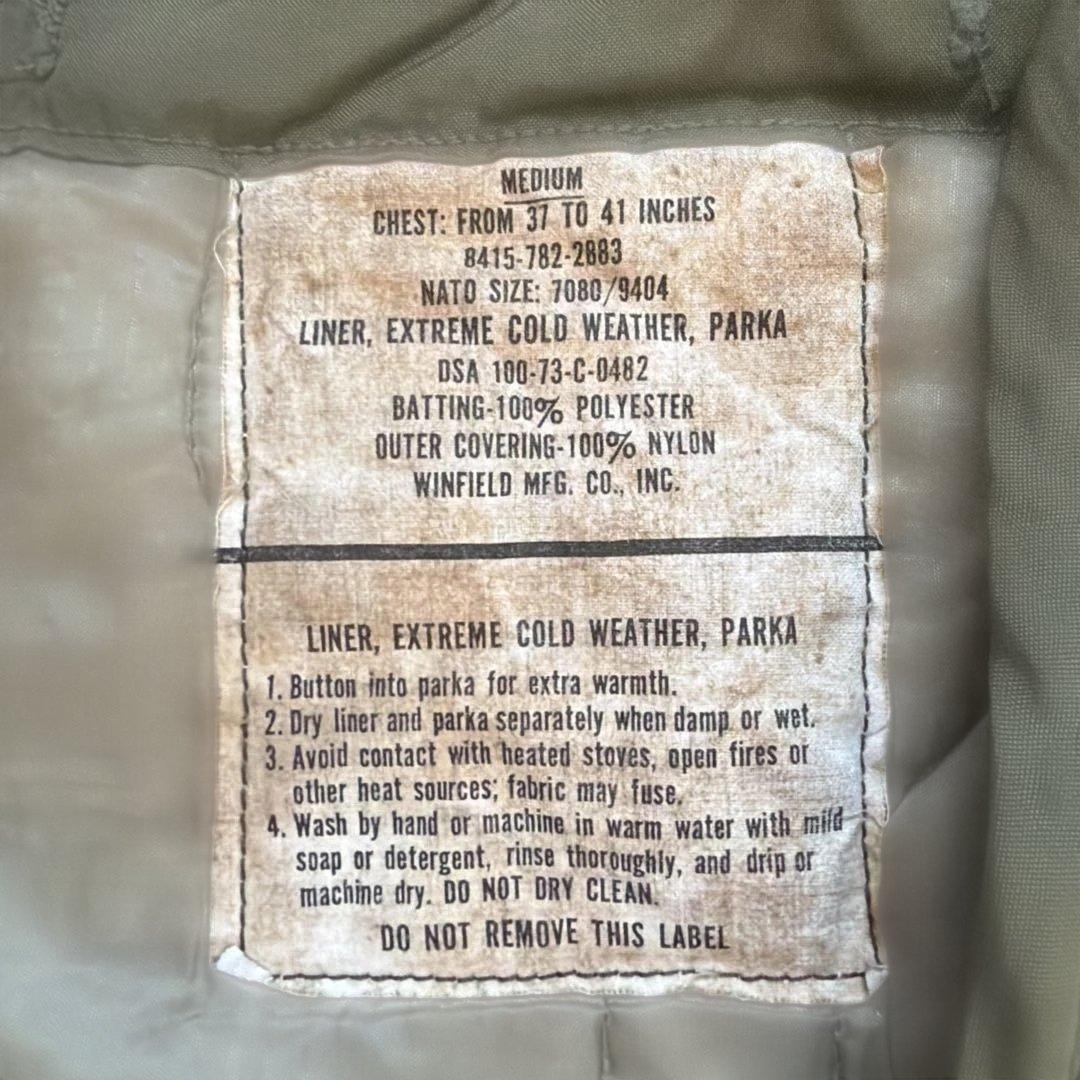 【実物】米軍M-65 モッズコート用ライナーUSED 極寒用パーカライナー