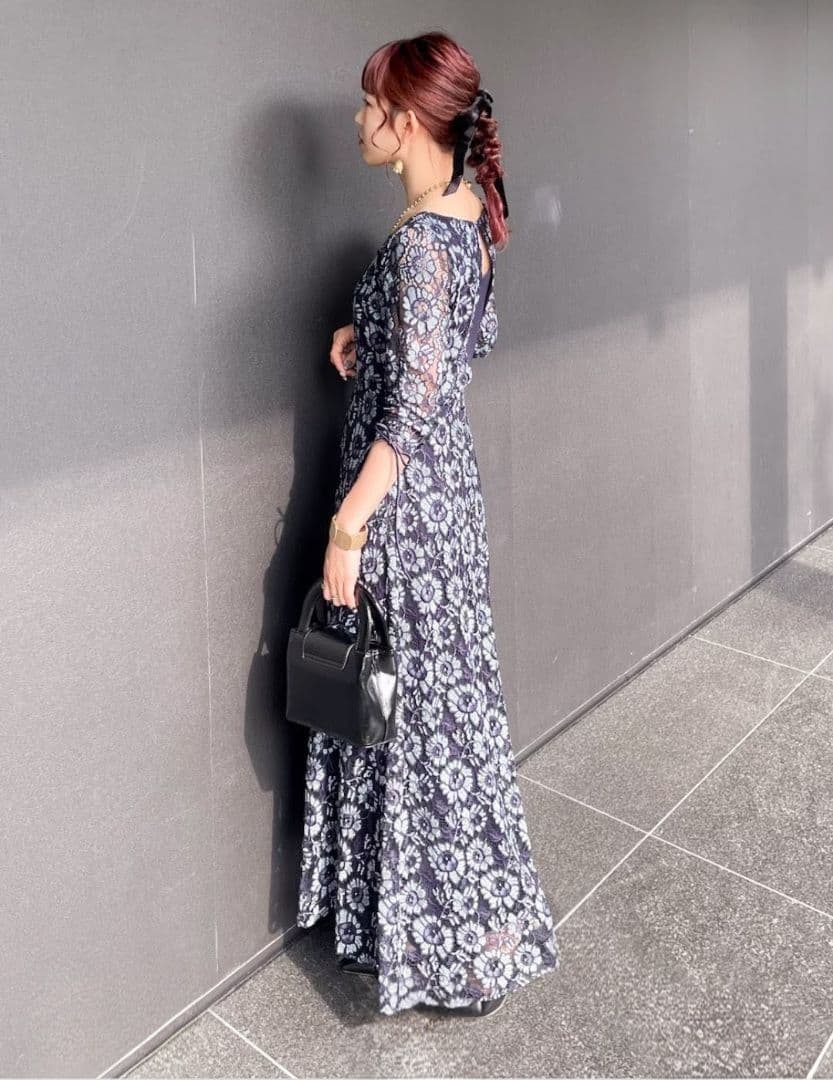 美品 Kastane カスタネ ドレス マキシワンピース 結婚式 パーティー M