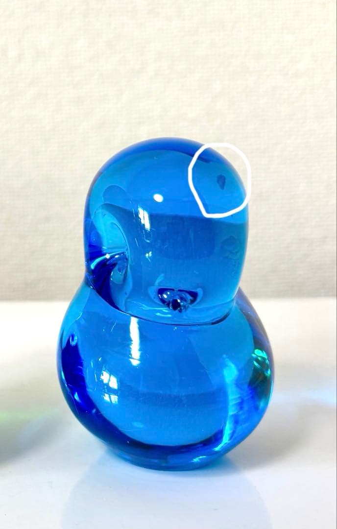 【FMkonstglasコンストグラス】ガラス製 鳥の置物 ペーパーウエイト