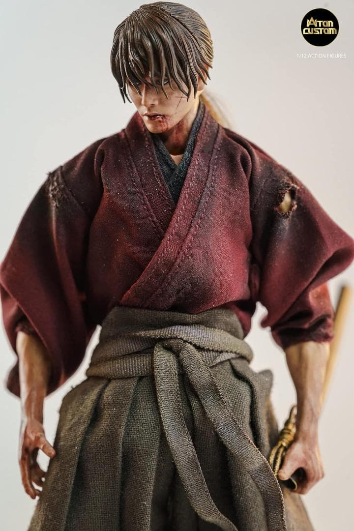 ATON CUSTOM　るろうに剣心　佐藤健（風）1/12　可動フィギュア