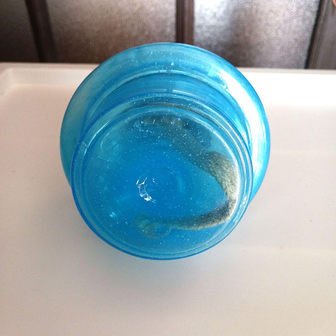 アンティークオイルランプ　　スカイブルー