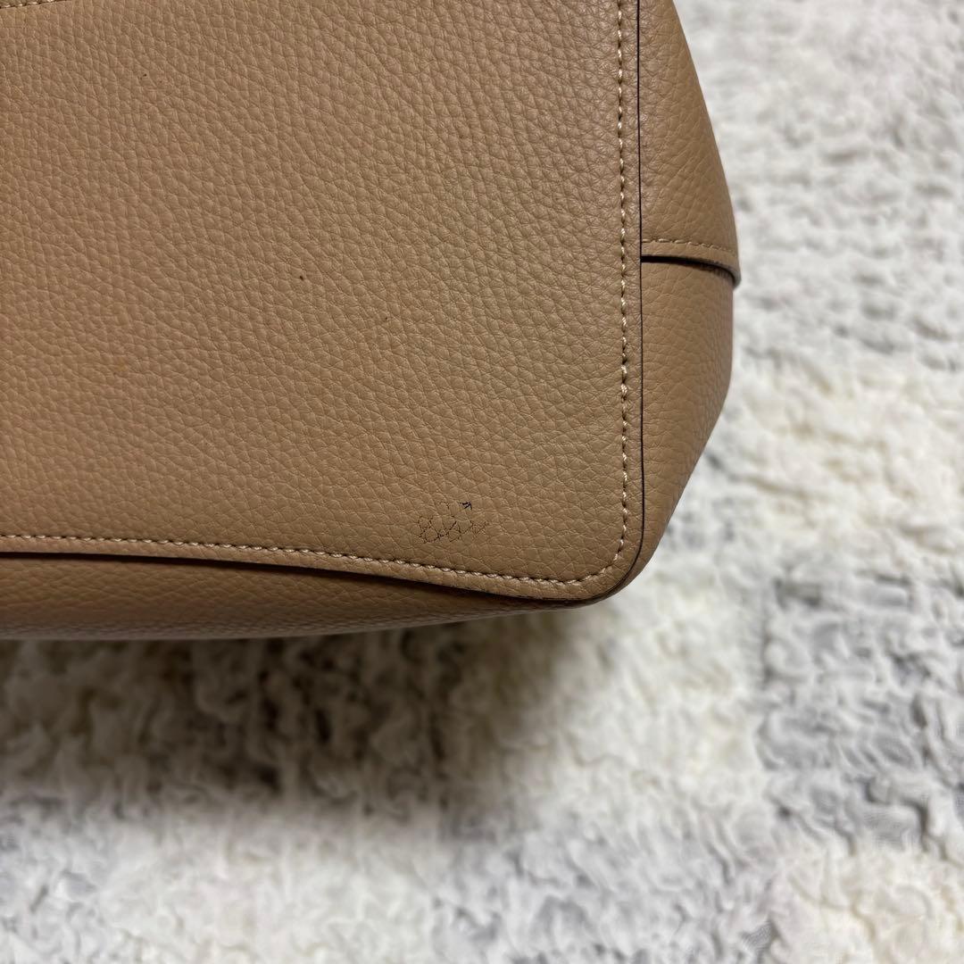COACH ベージュ レザー バケットハンドバッグorショルダーバッグ