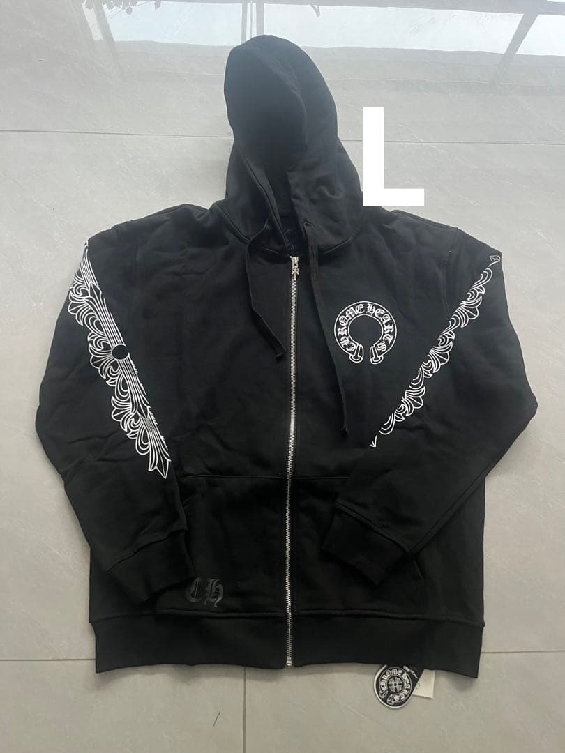 Chrome Hearts ブラックパーカー　L