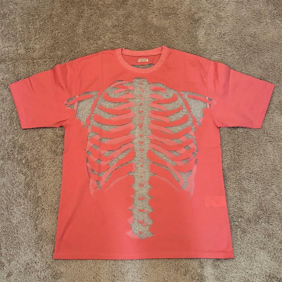 希少 KAPITAL skeleton bone tee M ピンク