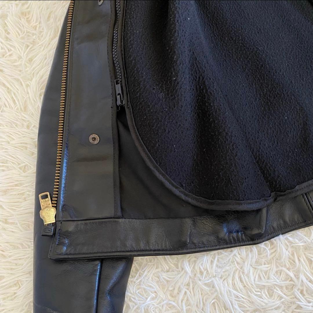 【美品】VANSON タイプB ライナー付 シングルライダース 34