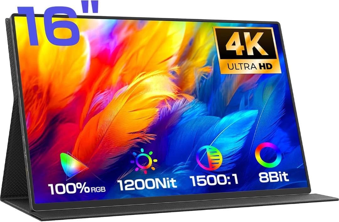 EVICIV モバイルモニター 16インチ 4K IPSパネル3840×2400
