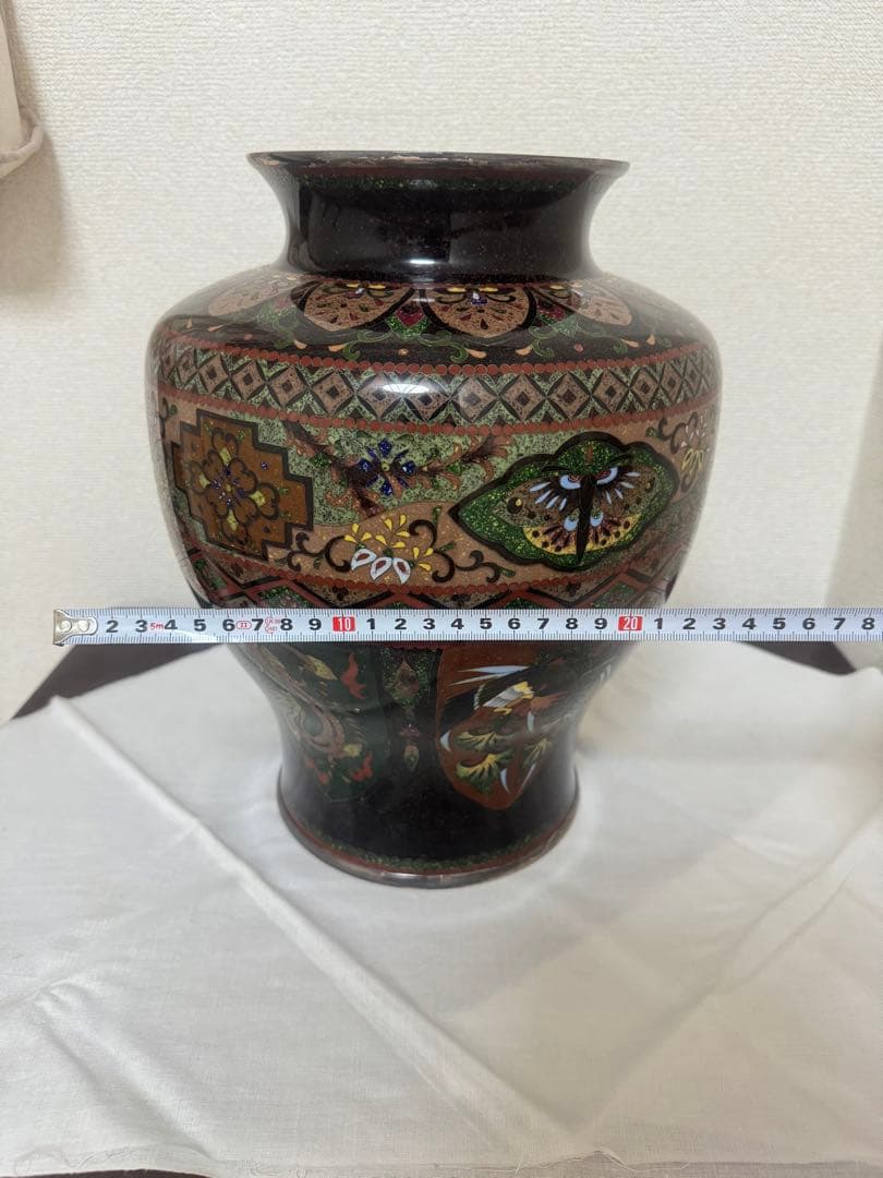 七宝焼　壺　花瓶　置物　アンティーク　コレクション