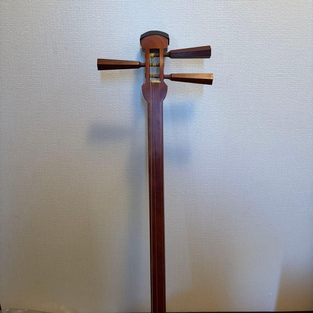 木製三味線本体 3弦 茶色