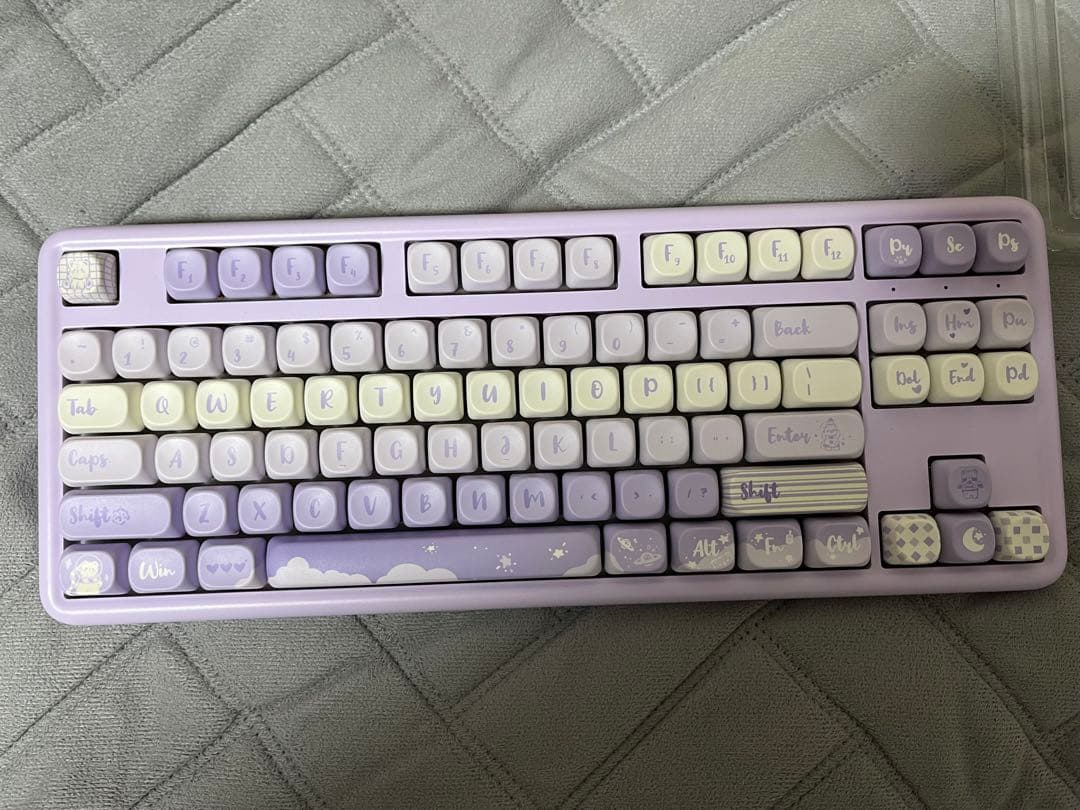 YUNZII B87 パープル メカニカルキーボード