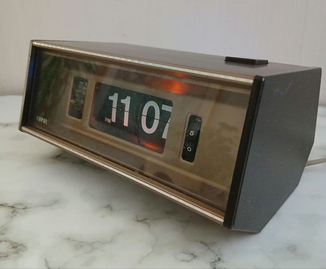 COPAL パタパタ時計 昭和レトロ 702 メタルゴールド 50Hz 希少品