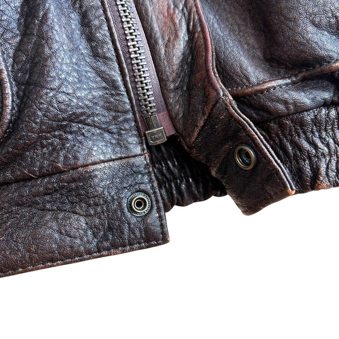 ★美品★ HOUSTON MB-2 レザー ボア着脱ライナー付 ラムレザー