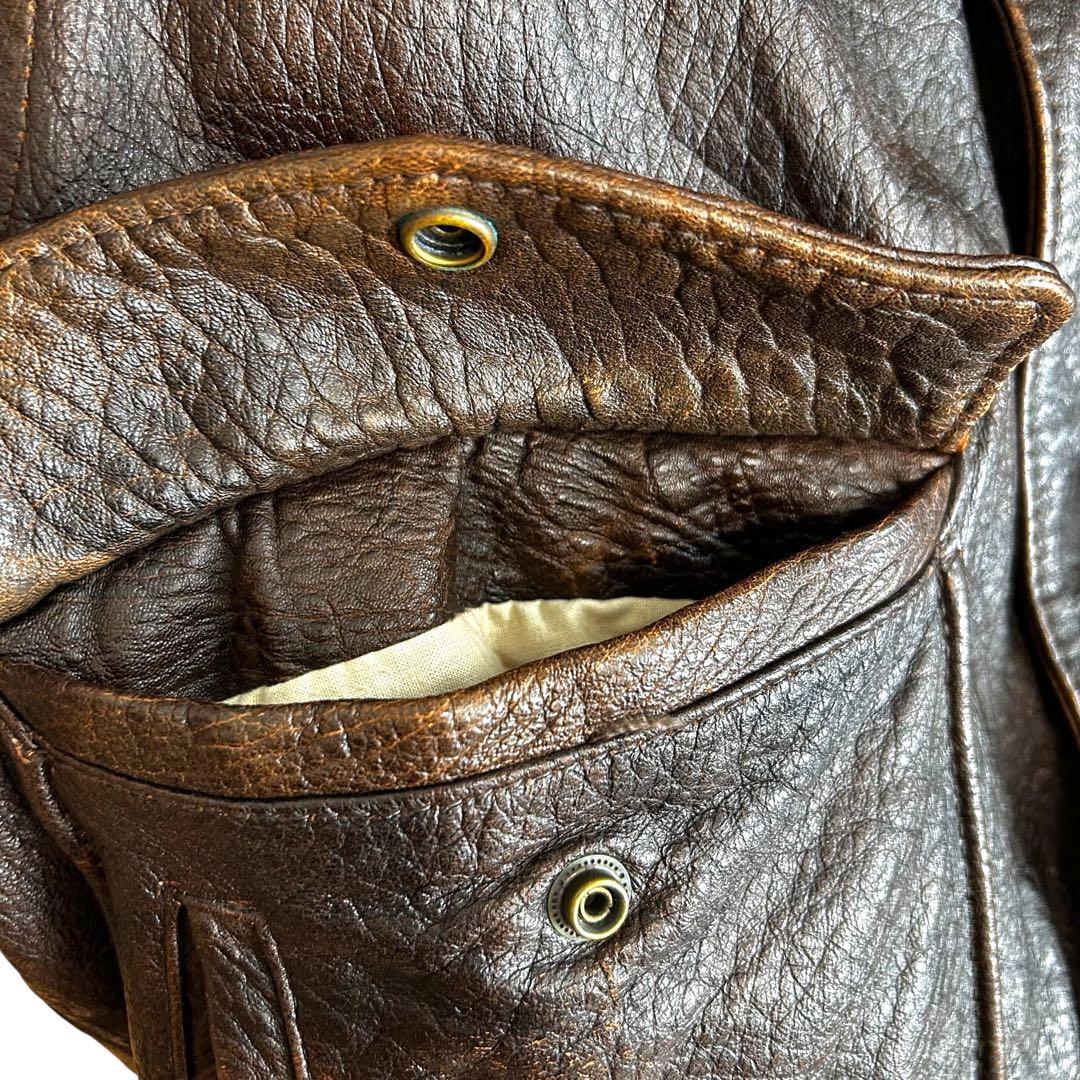 ★美品★ HOUSTON MB-2 レザー ボア着脱ライナー付 ラムレザー