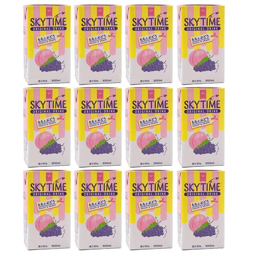 【新品未開封】JALスカイタイム ももとぶどう《1000mL×12本》