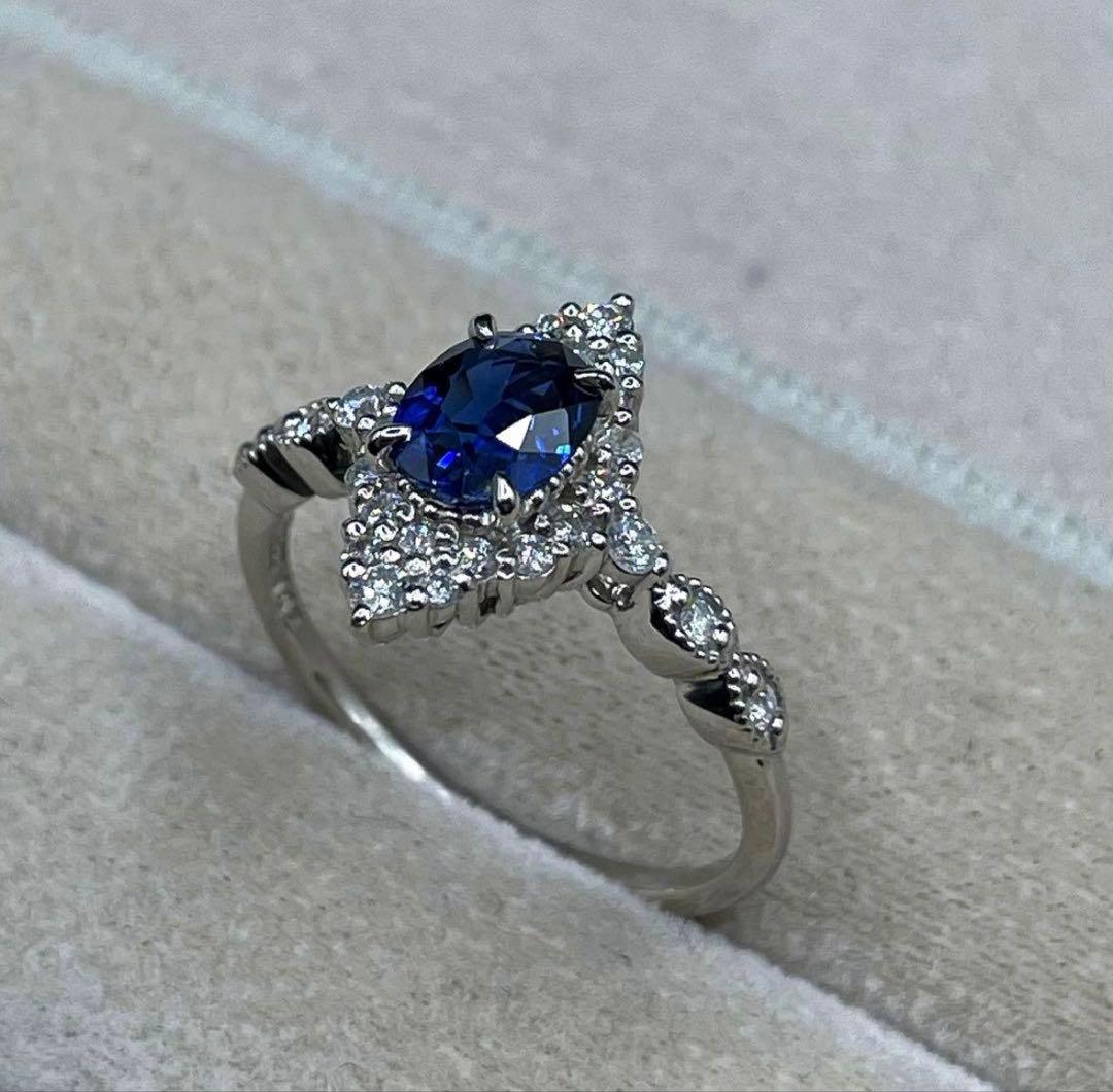 JK2★高級 ロイヤルブルーサファイア1.02ct D リング 鑑付