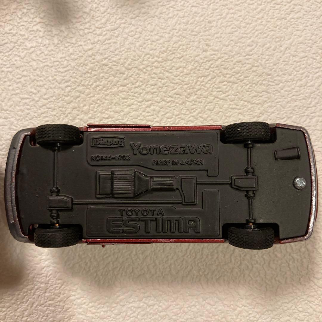 ヨネザワ　ダイヤペットミニカー　エスティマ　ブルー&レッド2台セット