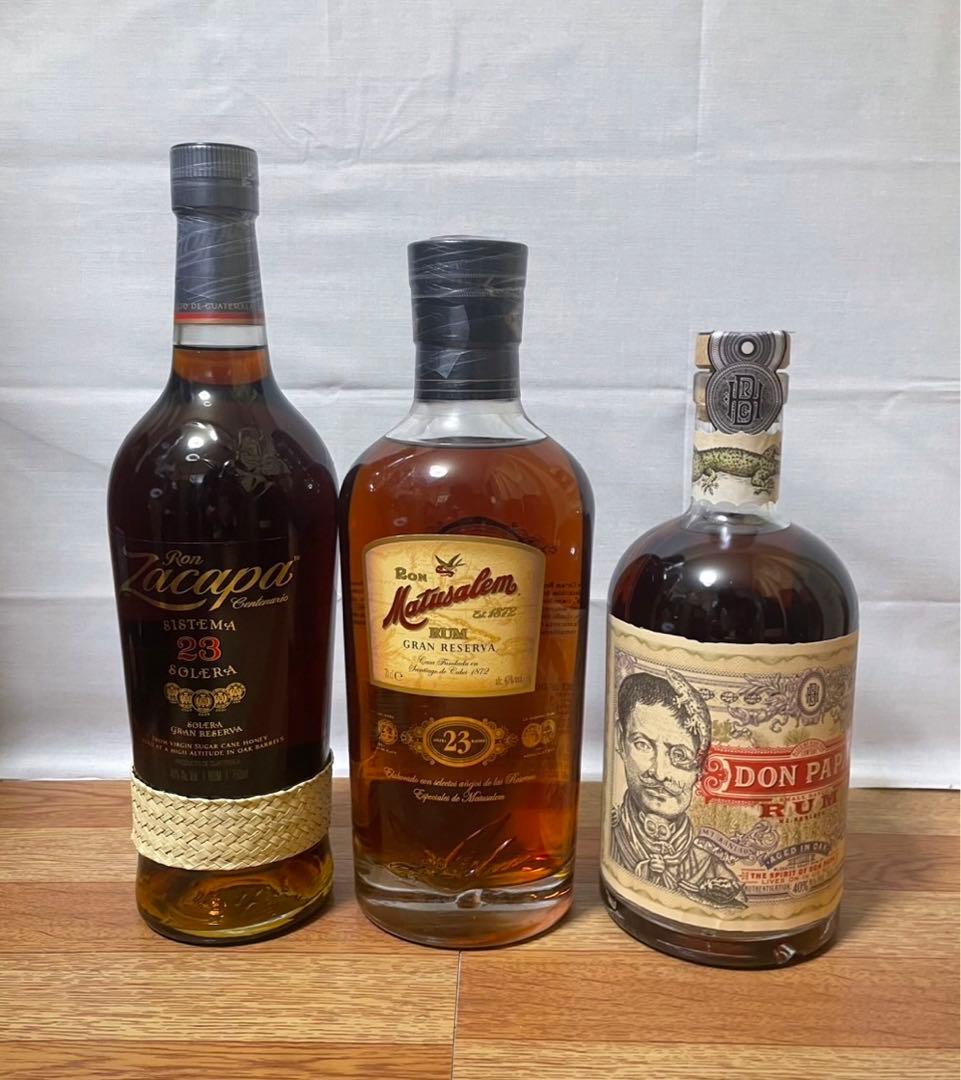 週末価格 ラム酒 ロンサカパ23年&ロンマツサレム23年&ドンパパ ラム7年