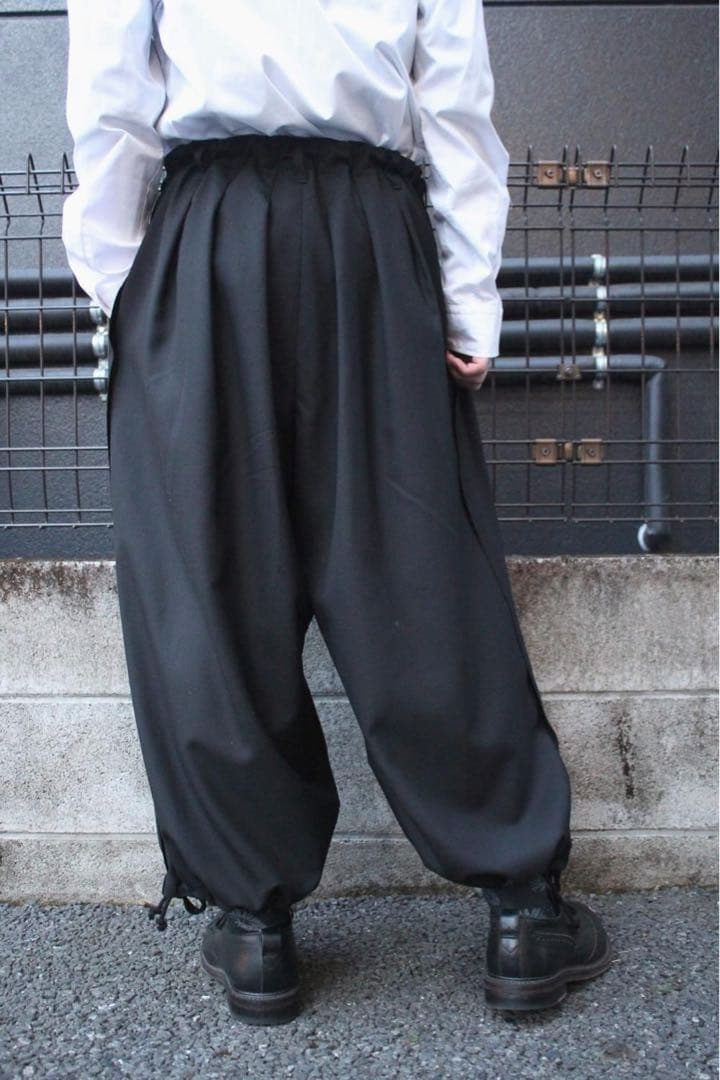 【美品】Ground Y｜ウールポリエステルギャバジンバルーンパンツ