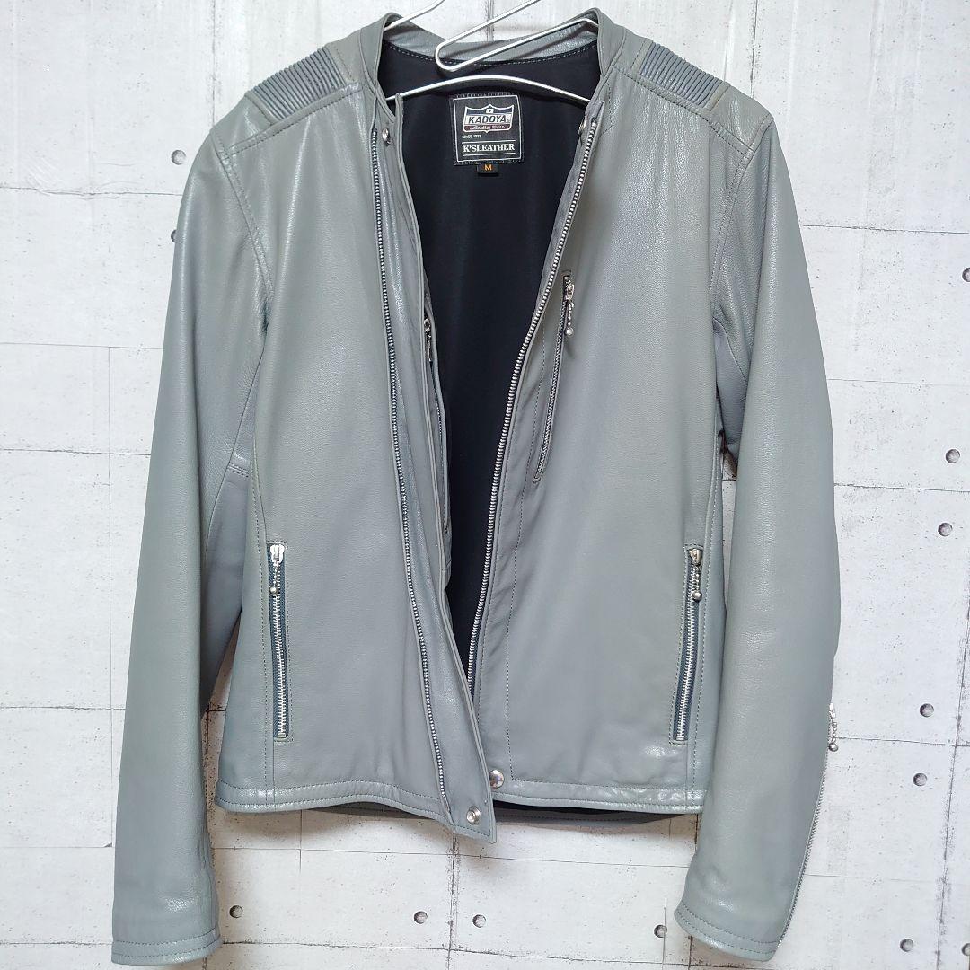 KADOYA カドヤ レザー シングルライダース FENNEL グレー