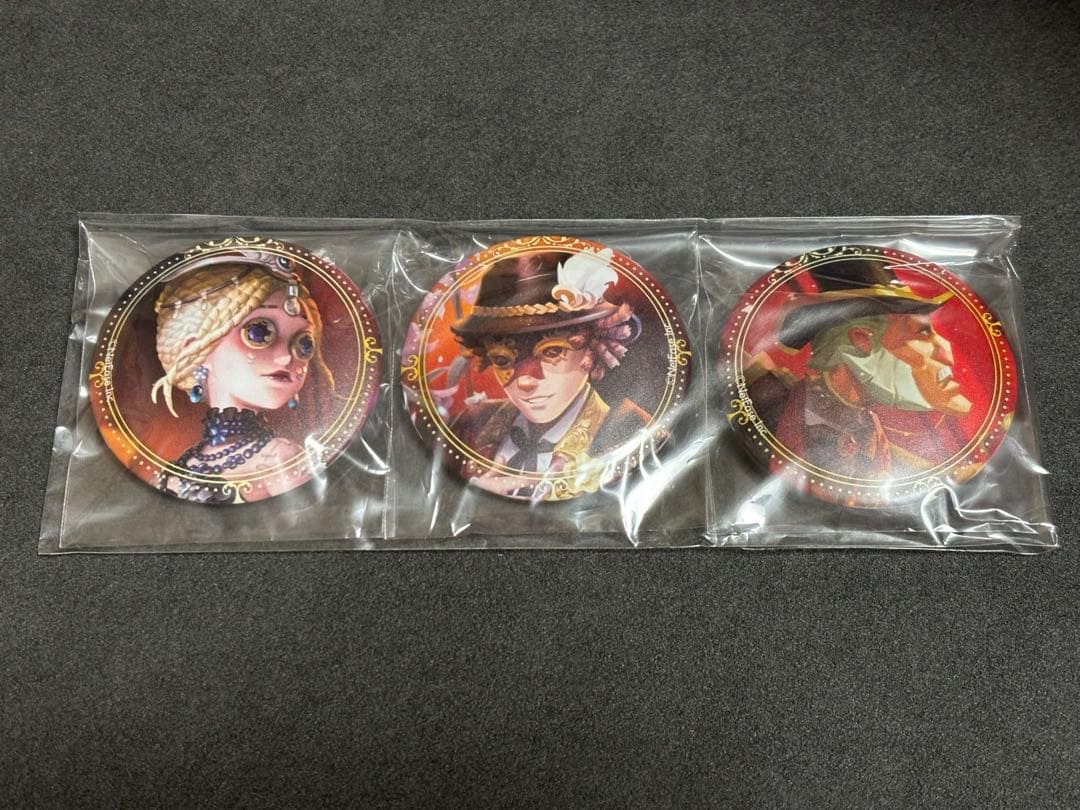 第五人格 ふかふか缶バッジ3種セット 設定資料集特典 踊り子 探鉱者 狂眼