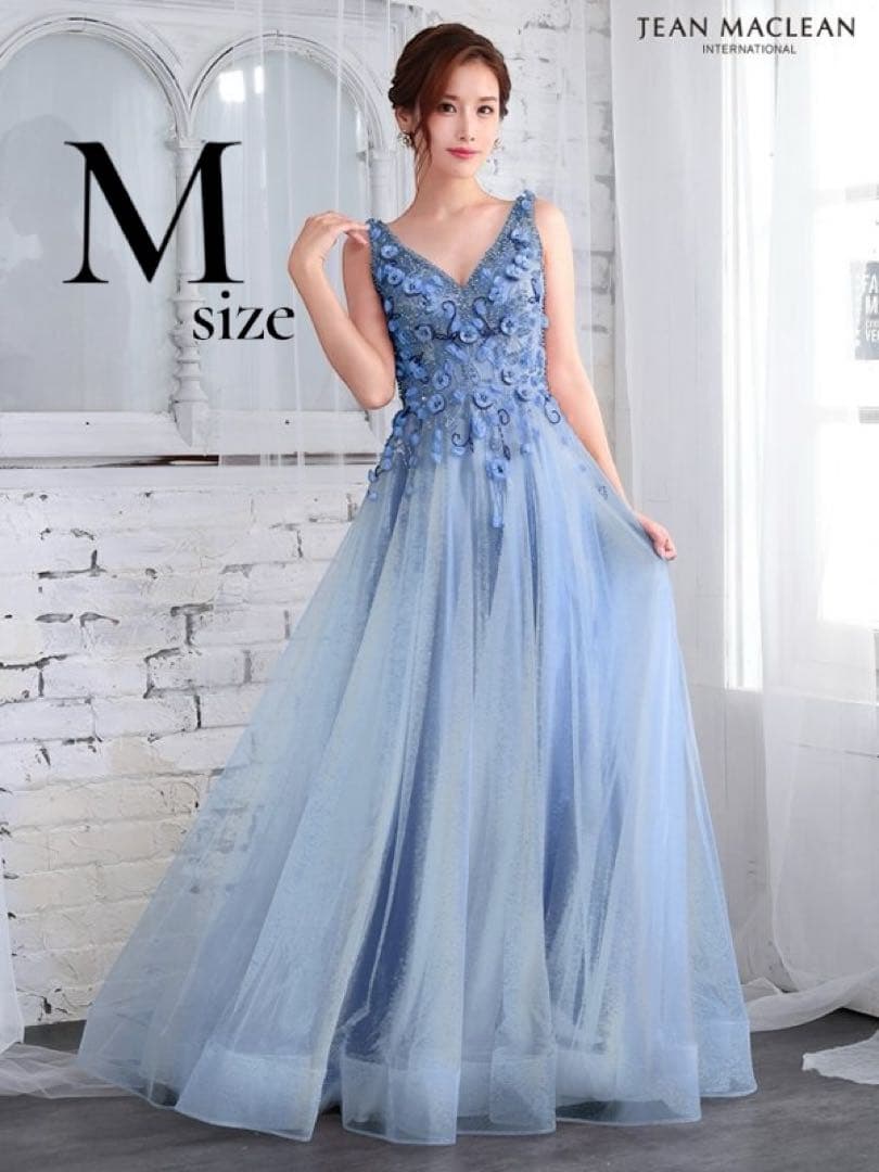 【JEAN MACLEAN/ジャンマクレーン】ロング　バースデードレス　ブルー