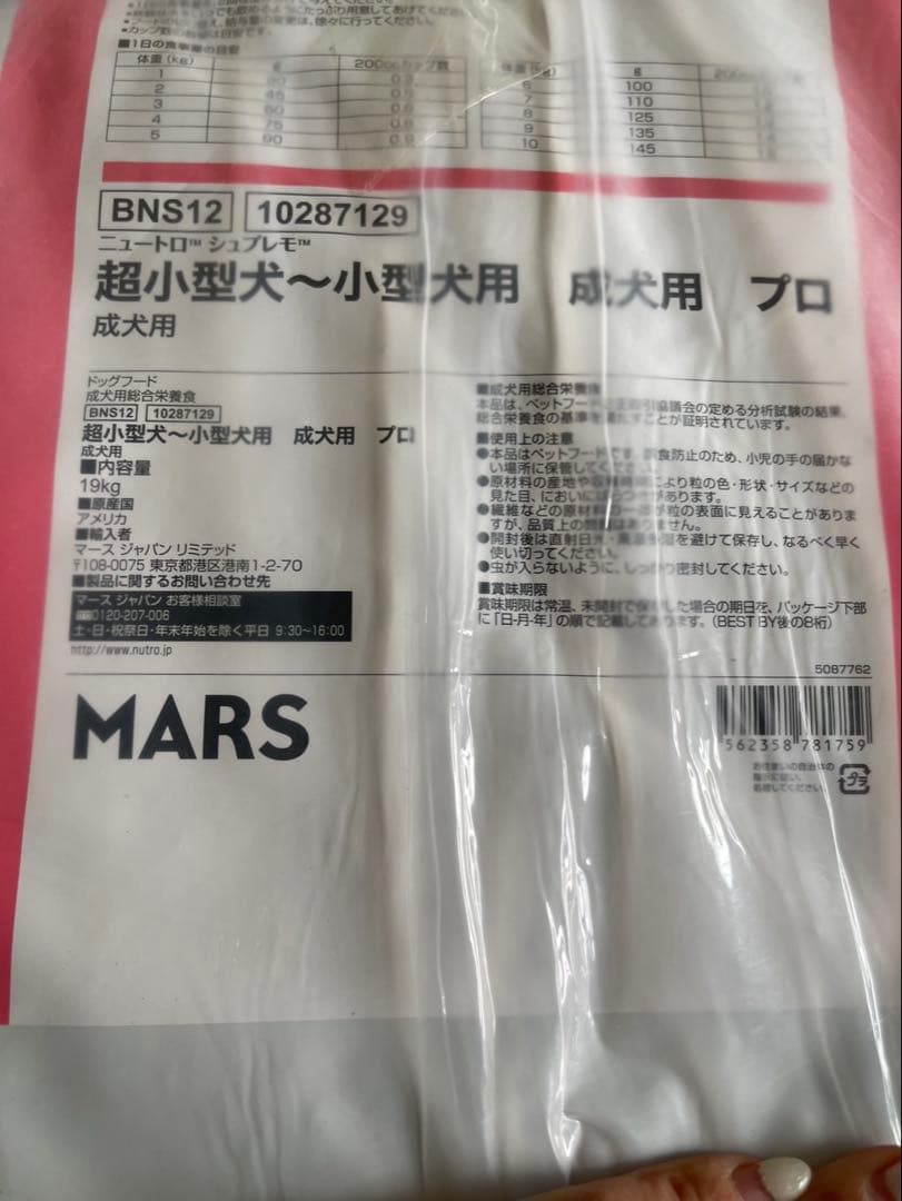 Nutro Supremo 小型犬用 19kg