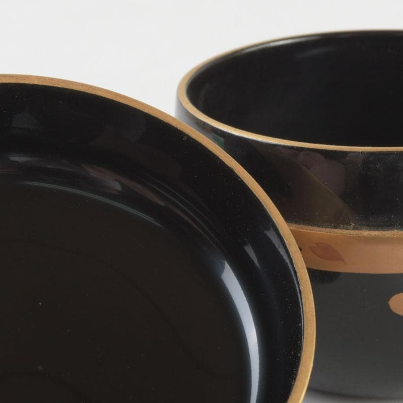 茶道具　山中塗　中村宗悦作　霞雲錦蒔絵　平棗　共箱　V　9305