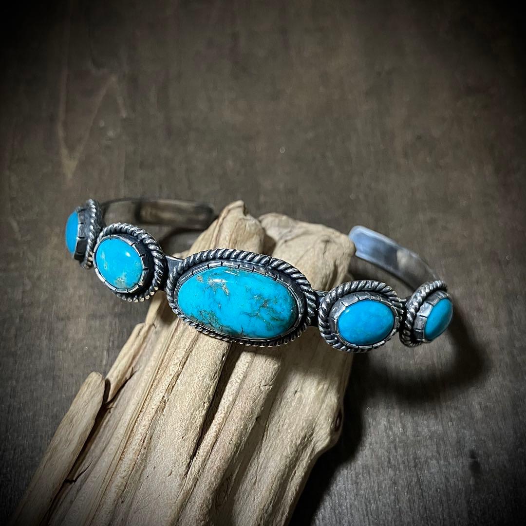 ttt様 オーダー品　モレンシ　ナチュラル　ターコイズ　シルバー　バングル