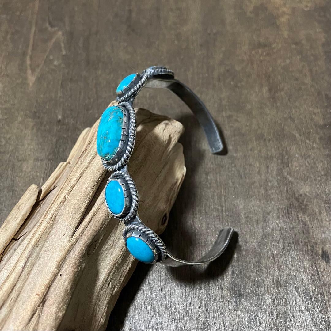 ttt様 オーダー品　モレンシ　ナチュラル　ターコイズ　シルバー　バングル