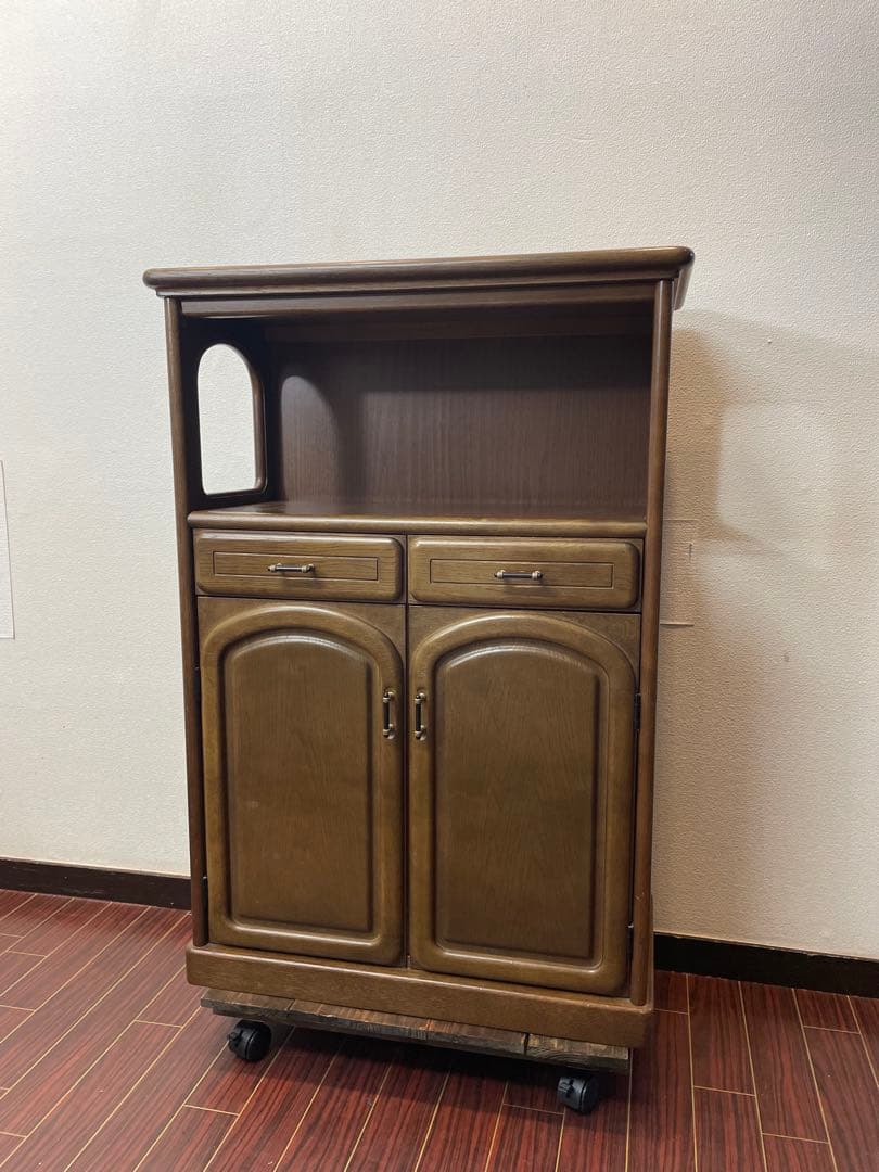 カリモク キャビネット 電話台 玄関収納 KARIMOKU 昭和レトロ