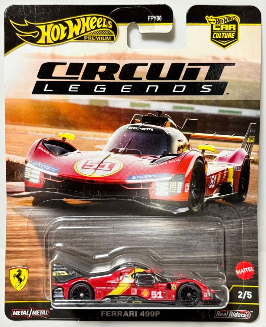 ホットウィール(4点) フェラーリ SF90、F40、365GTB4、499P