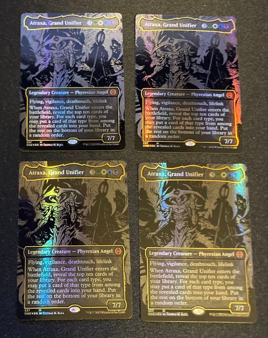 MTG 英語版　偉大なる統一者、アトラクサ　オイルスリック　Foil 4枚セット