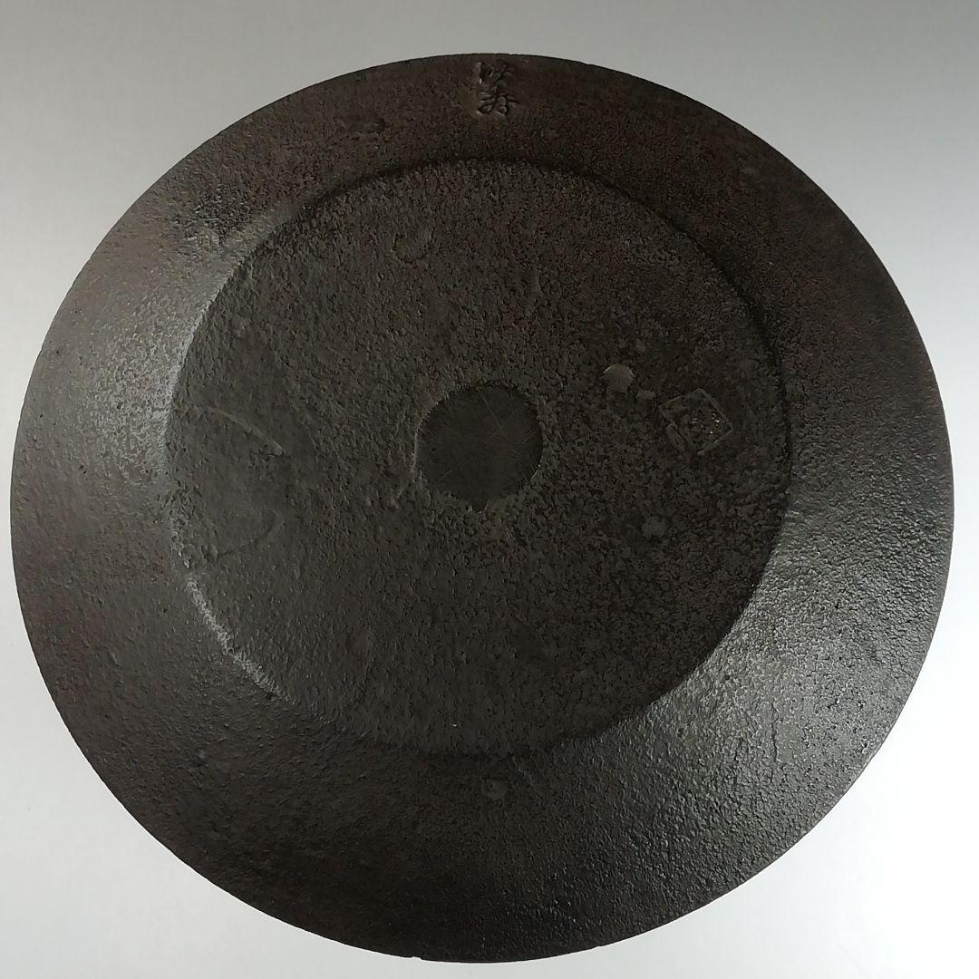 Ｗ１３２　茶釜　『松地紋　筒釜』『釜師　須藤浄義』『鉄釜』　共箱　茶道具