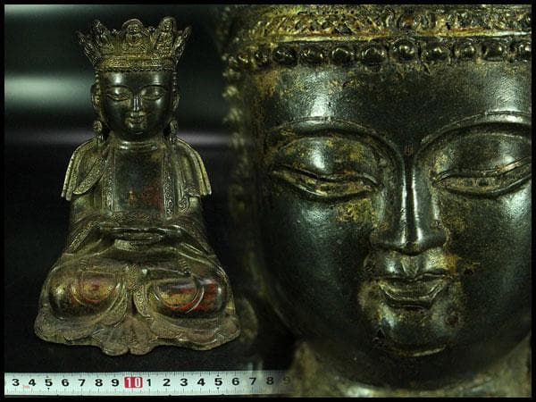仏教美術 中国美術 仏像 古美術(K-LC975)
