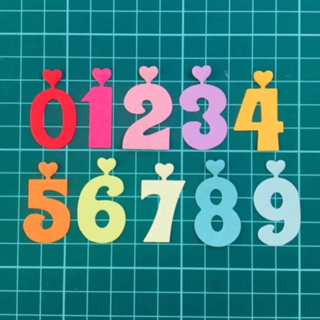 ◆オーダー用◆ダイカット 数字 ハート キャンドル ロウソク