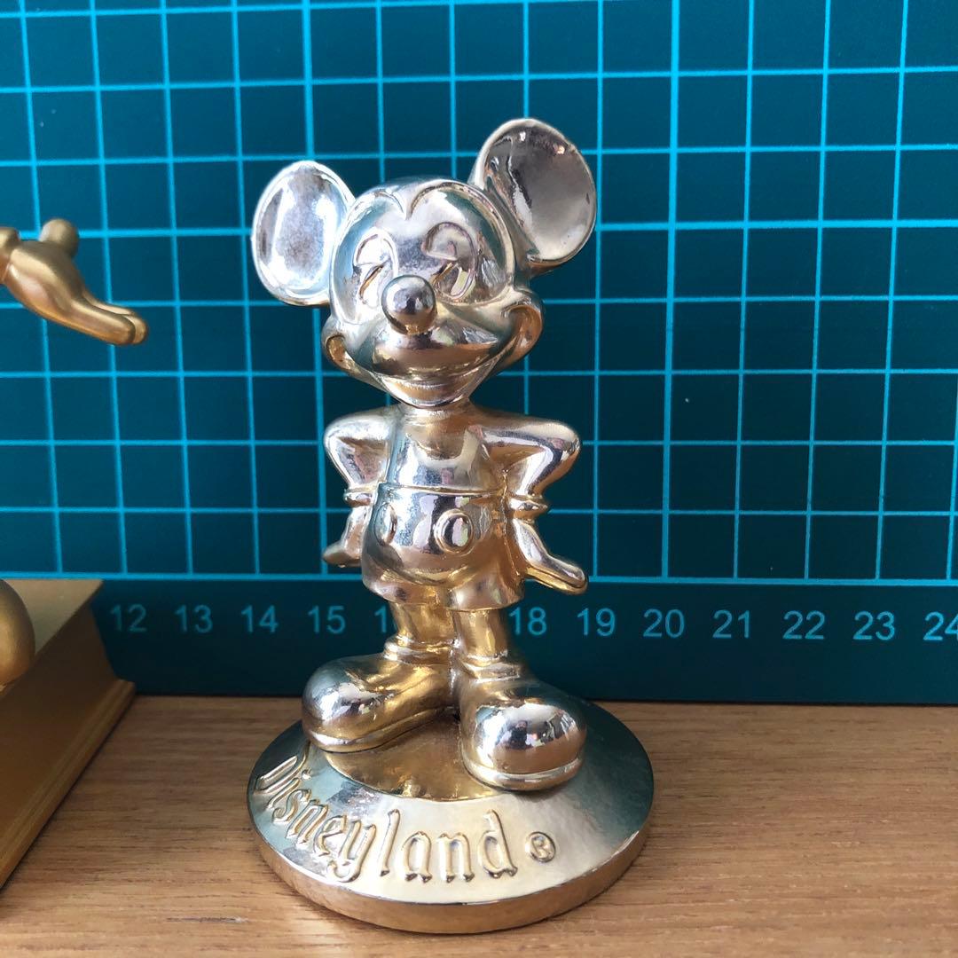 ミッキーマウス2体セット★MADEIN USA HONGKONG ゴールド　金色