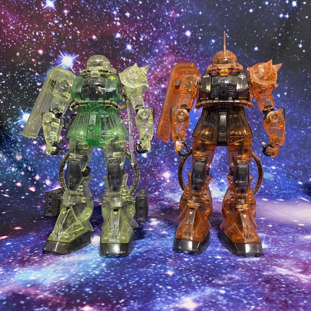 MG 1/100 量産型ザク シャア専用ザク クリスタルバージョン 完成品