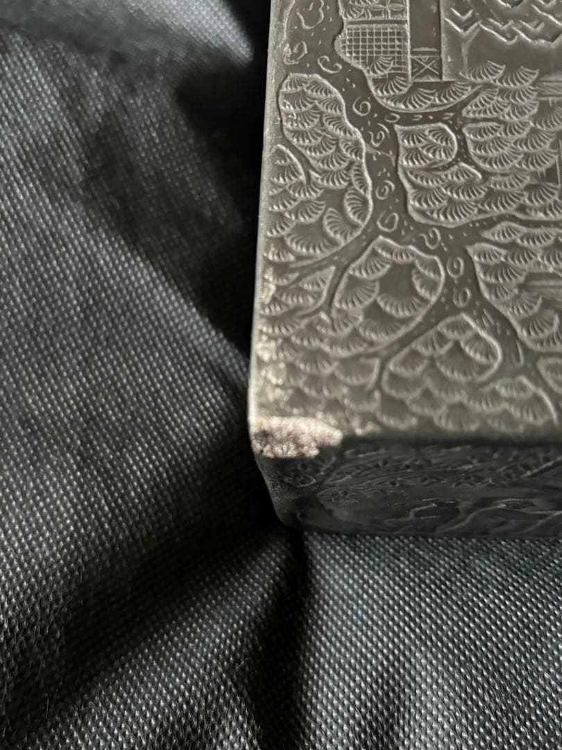 中国古美術品　特大 端渓硯　蘭亭文硯　7kg 清の時代　何其仁作