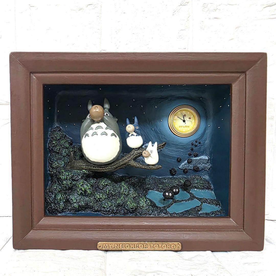 【となりのトトロ】トトロ情景時計　クロスケのお引っ越し　置時計　未使用　希少