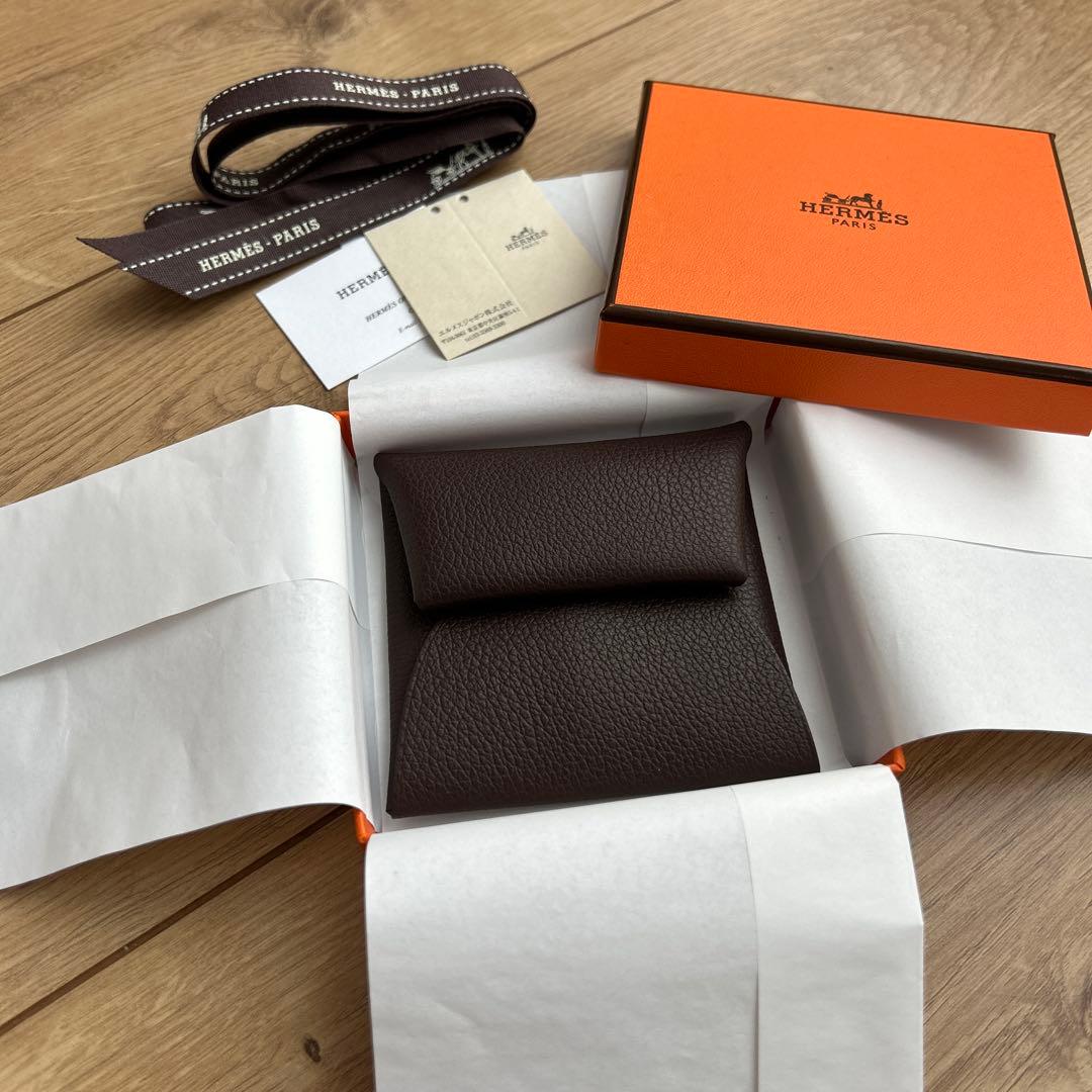 hermes エルメス　小銭入れ　バスティア　モカ