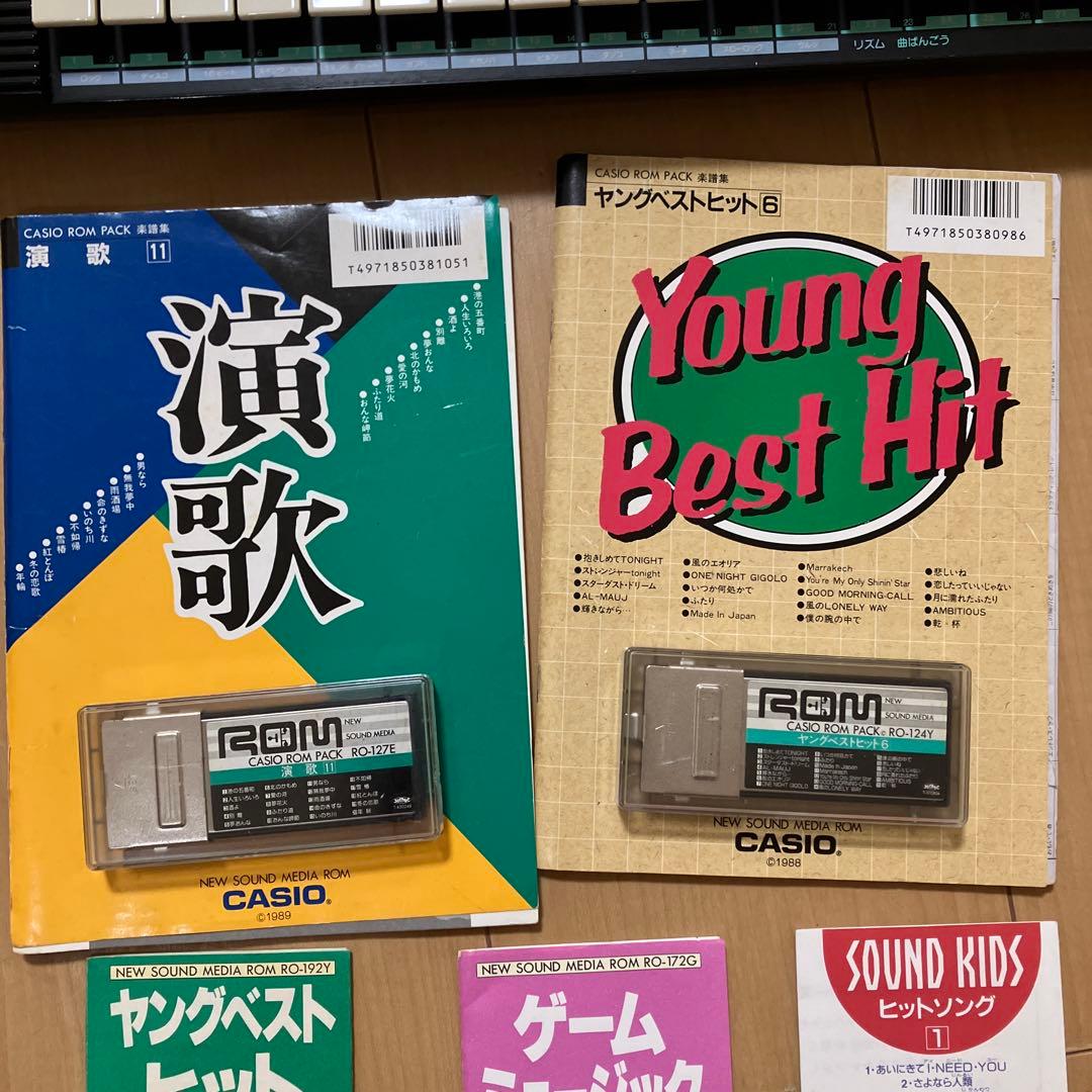 CASIO PT-380 ピッカピカトーン　キーボード・マイク・ROM5本セット